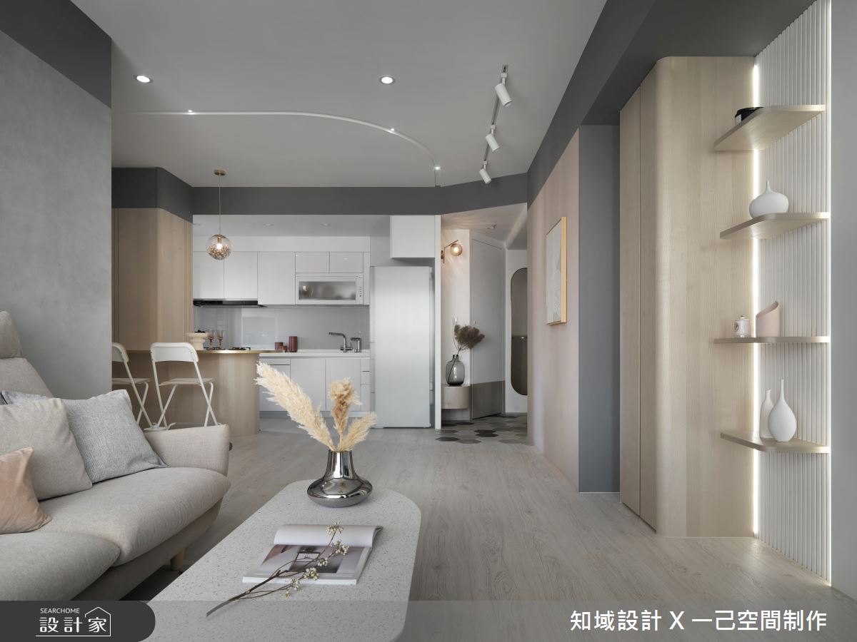 24坪新成屋(5年以下)＿北歐風客廳案例圖片＿知域設計 X 一己空間制作＿知域_Taupe Pink之12