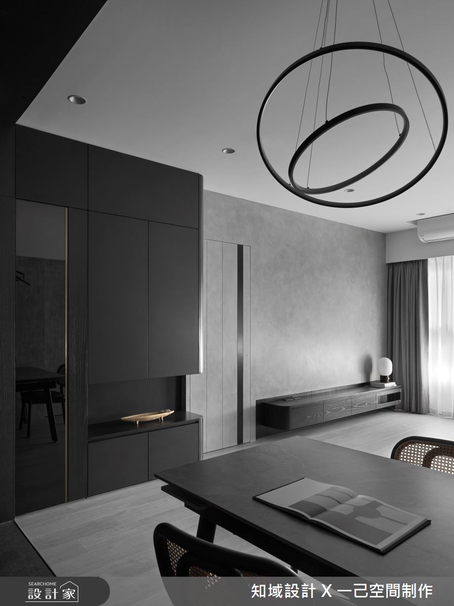 新成屋(5年以下)＿現代風玄關客廳餐廳案例圖片＿知域設計 X 一己空間制作＿一己_墨砌之2