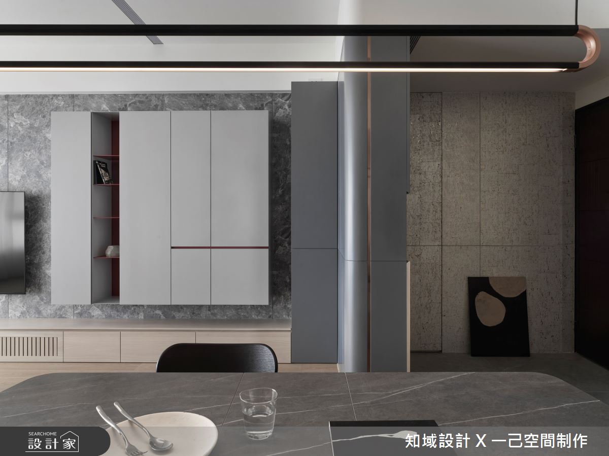 40坪新成屋(5年以下)＿現代風玄關客廳案例圖片＿知域設計 X 一己空間制作＿一己_粼汀之3
