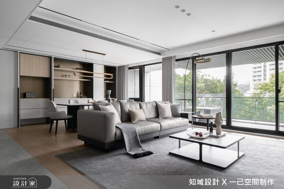 50坪毛胚屋＿混搭風客廳餐廳陽台案例圖片＿知域設計 X 一己空間制作＿一己_煦之3