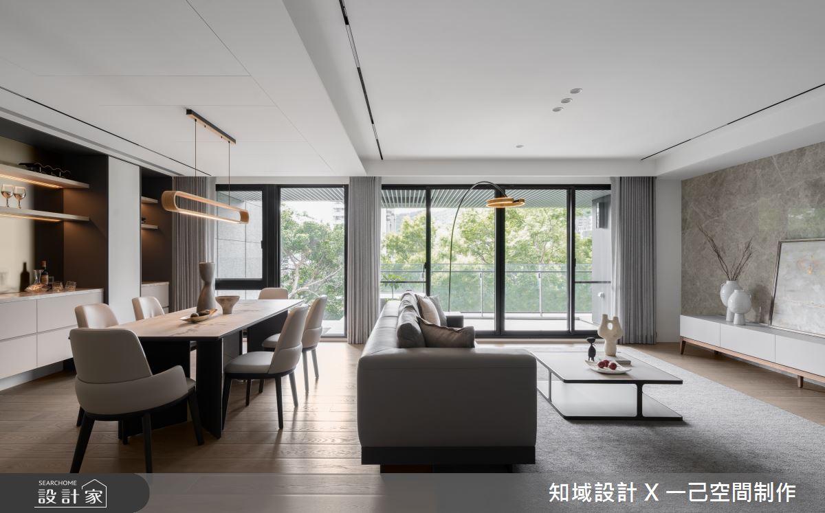 50坪毛胚屋＿混搭風客廳餐廳陽台案例圖片＿知域設計 X 一己空間制作＿一己_煦之4