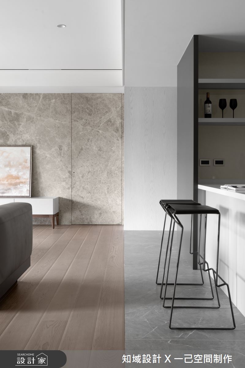 50坪毛胚屋＿混搭風客廳吧檯案例圖片＿知域設計 X 一己空間制作＿一己_煦之27