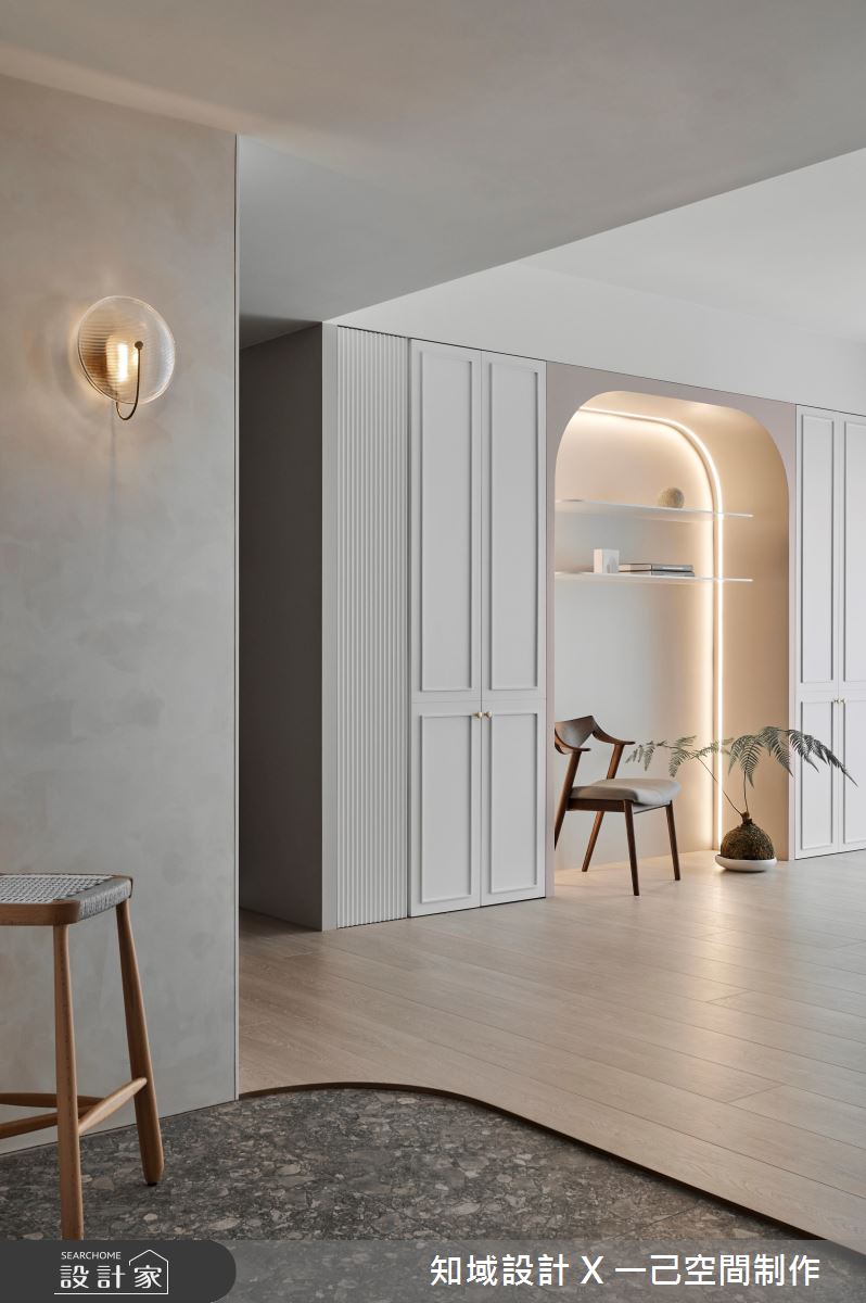 73坪中古屋(5~15年)＿混搭風玄關客廳案例圖片＿知域設計 X 一己空間制作＿知域_時茪之2