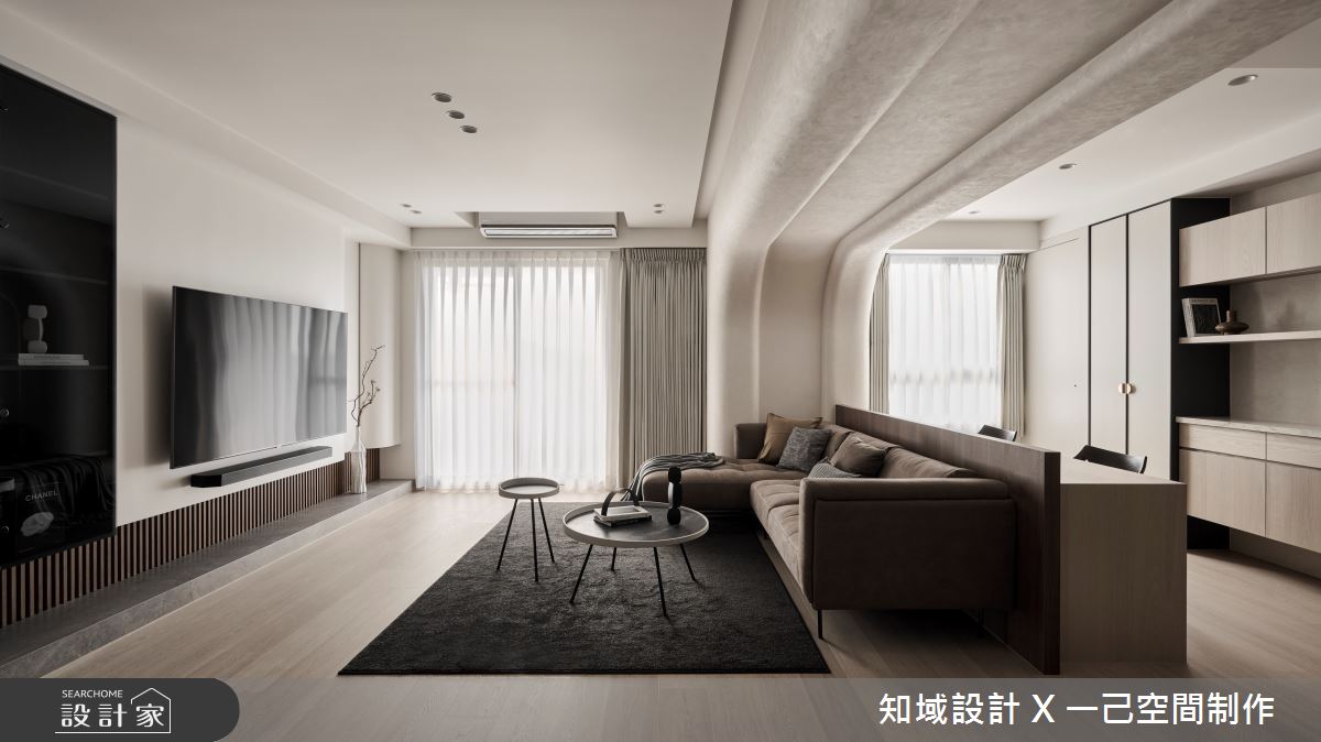 31坪中古屋(5~15年)＿現代風客廳書房工作區案例圖片＿知域設計 X 一己空間制作＿一己_築之4