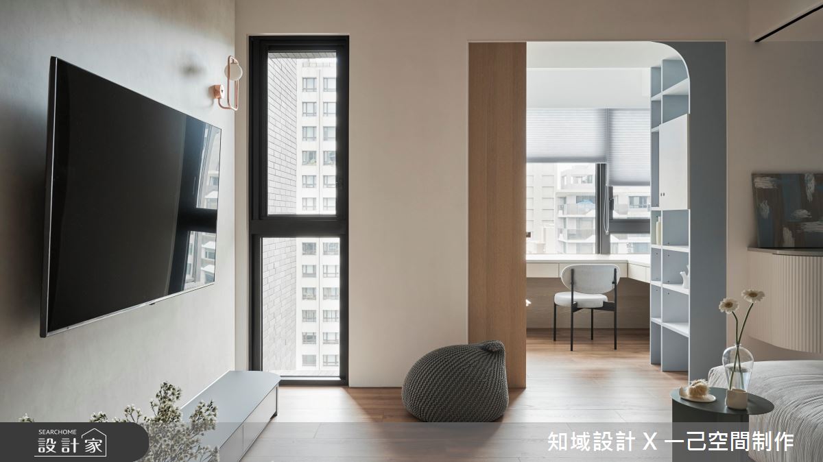 25坪新成屋(5年以下)＿北歐風客廳書房工作區案例圖片＿知域設計 X 一己空間制作＿知域_韶曦之2