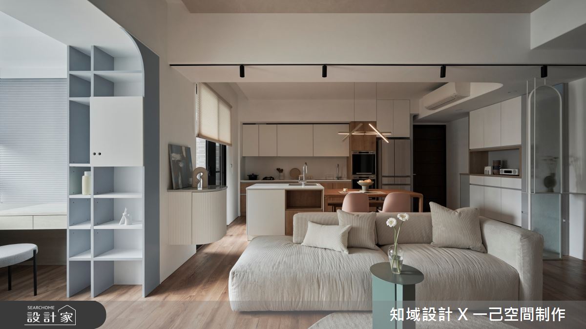 25坪新成屋(5年以下)＿北歐風客廳餐廳廚房書房工作區中島案例圖片＿知域設計 X 一己空間制作＿知域_韶曦之8