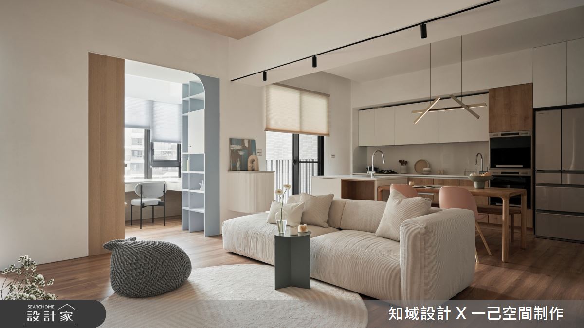 25坪新成屋(5年以下)＿北歐風客廳餐廳廚房書房工作區中島案例圖片＿知域設計 X 一己空間制作＿知域_韶曦之10