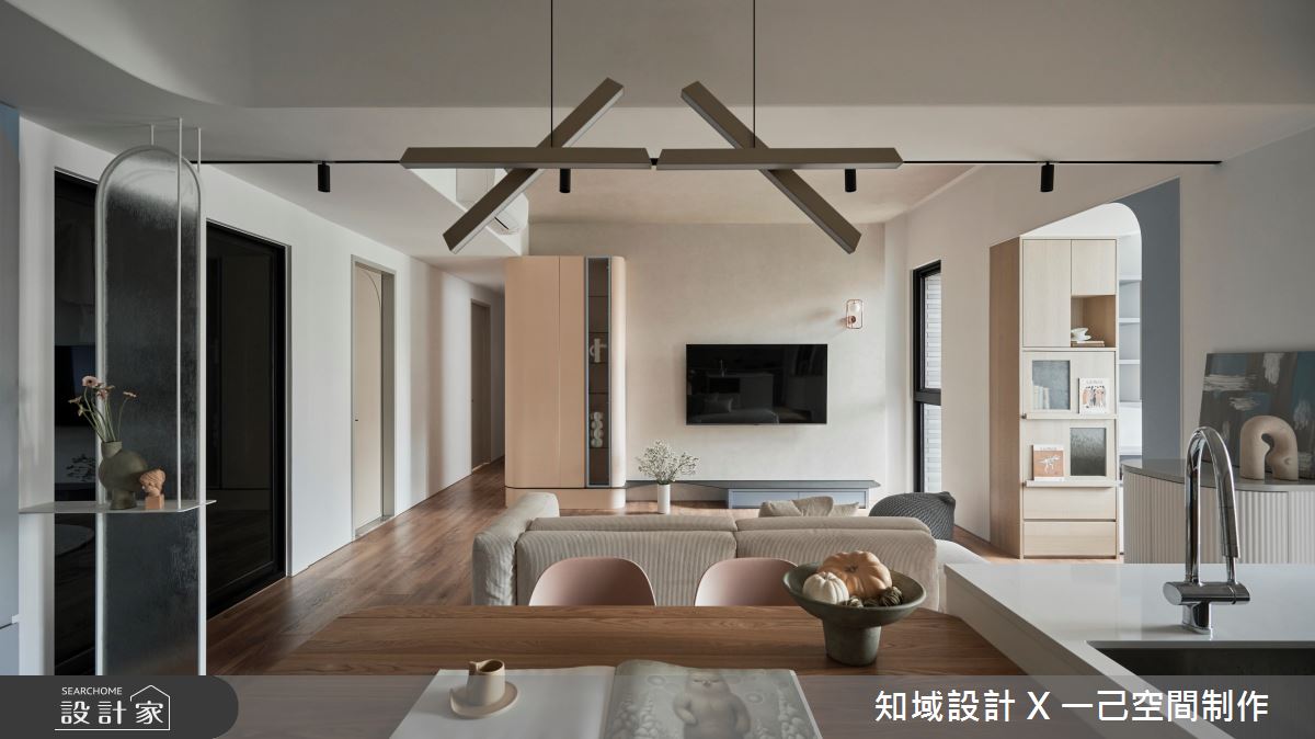 25坪新成屋(5年以下)＿北歐風客廳餐廳中島案例圖片＿知域設計 X 一己空間制作＿知域_韶曦之12