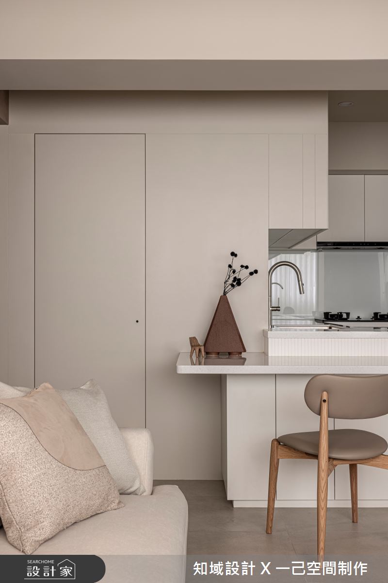 22坪老屋(31~40年)＿北歐風客廳餐廳廚房中島案例圖片＿知域設計 X 一己空間制作＿知域_晗之12