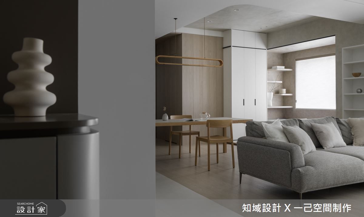 25坪新成屋(5年以下)＿混搭風玄關客廳餐廳案例圖片＿知域設計 X 一己空間制作＿知域_昀之3