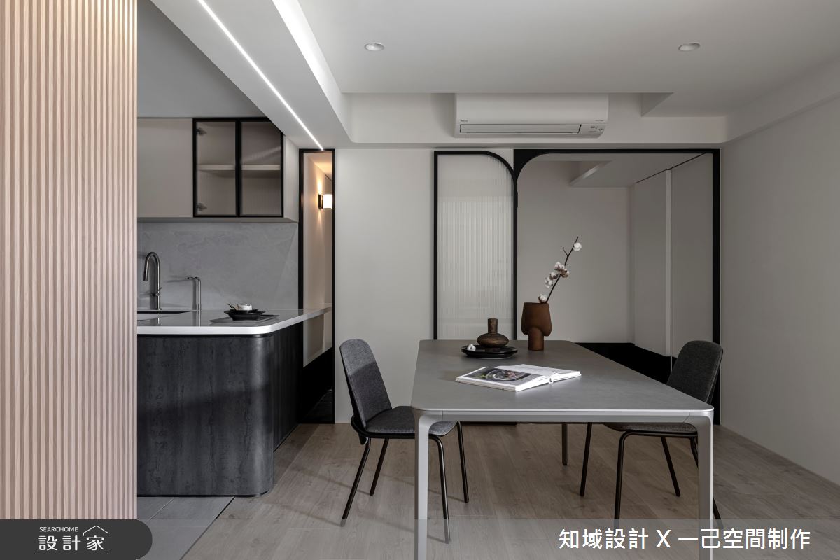 31坪老屋(31~40年)＿現代簡約風玄關餐廳中島案例圖片＿知域設計 X 一己空間制作＿一己_曛之5223