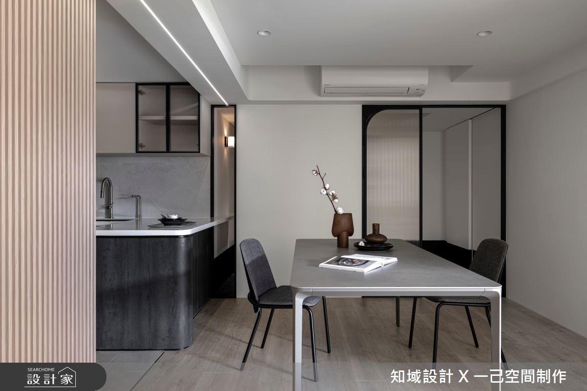 31坪老屋(31~40年)＿現代簡約風玄關餐廳中島案例圖片＿知域設計 X 一己空間制作＿一己_曛之5