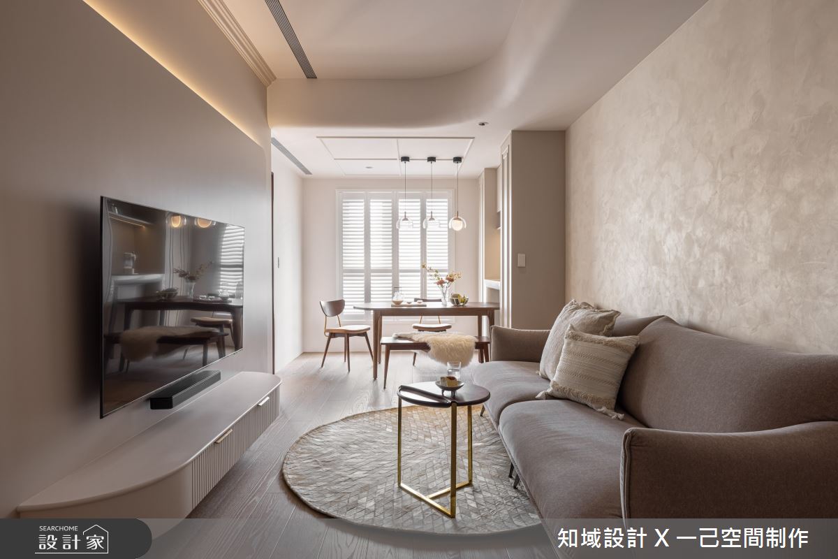 18坪新成屋(5年以下)＿混搭風客廳餐廳案例圖片＿知域設計 X 一己空間制作＿知域_朧 Hazy之1