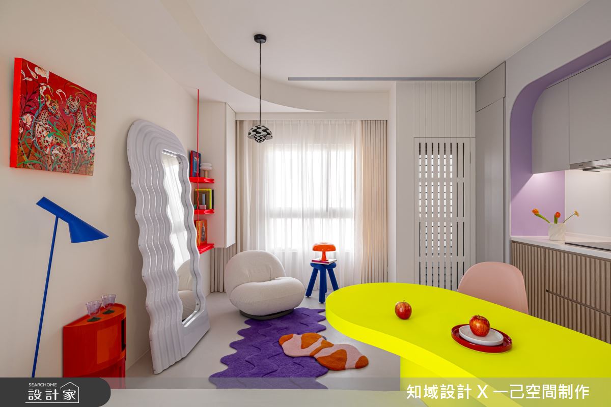 8坪中古屋(5~15年)＿曼菲斯風客廳餐廳案例圖片＿知域設計 X 一己空間制作＿知域_熠之2