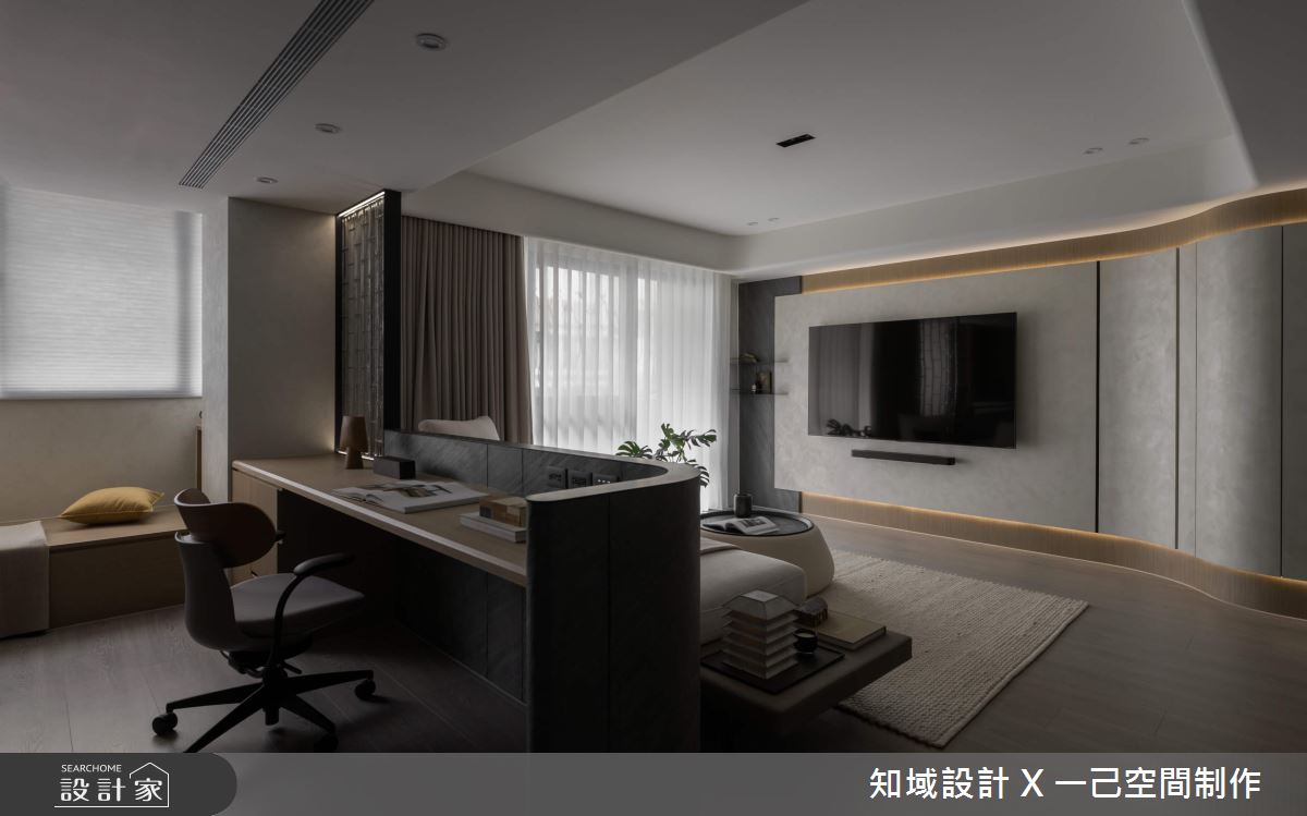 32坪老屋(31~40年)＿現代風客廳書房臥榻案例圖片＿知域設計 X 一己空間制作＿一己_暮澄之8