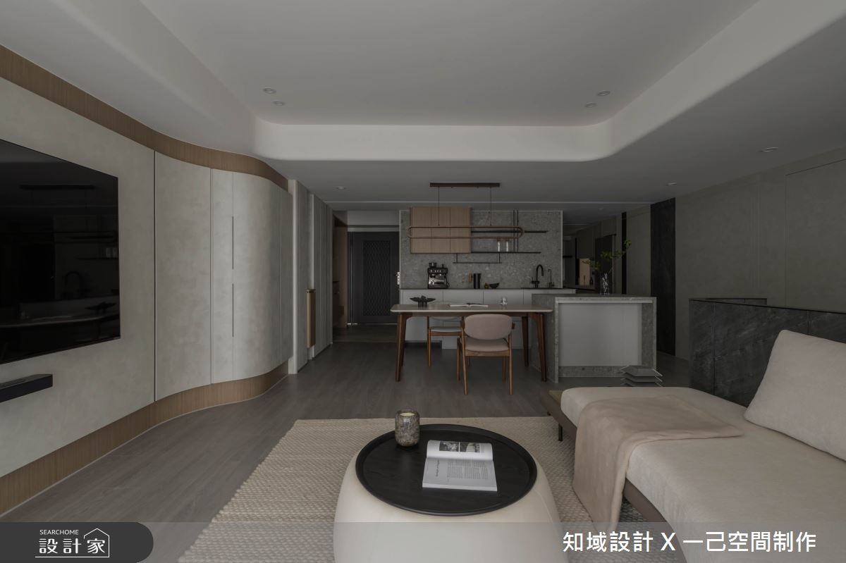 32坪老屋(31~40年)＿現代風客廳餐廳廚房中島案例圖片＿知域設計 X 一己空間制作＿一己_暮澄之13