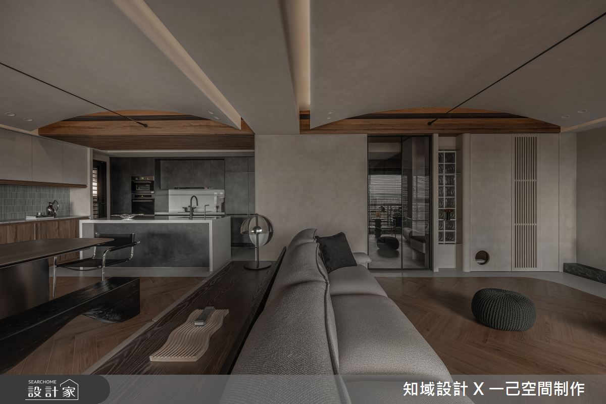 35坪毛胚屋＿侘寂風玄關客廳餐廳廚房寵物中島案例圖片＿知域設計 X 一己空間制作＿一己_澄晤之113