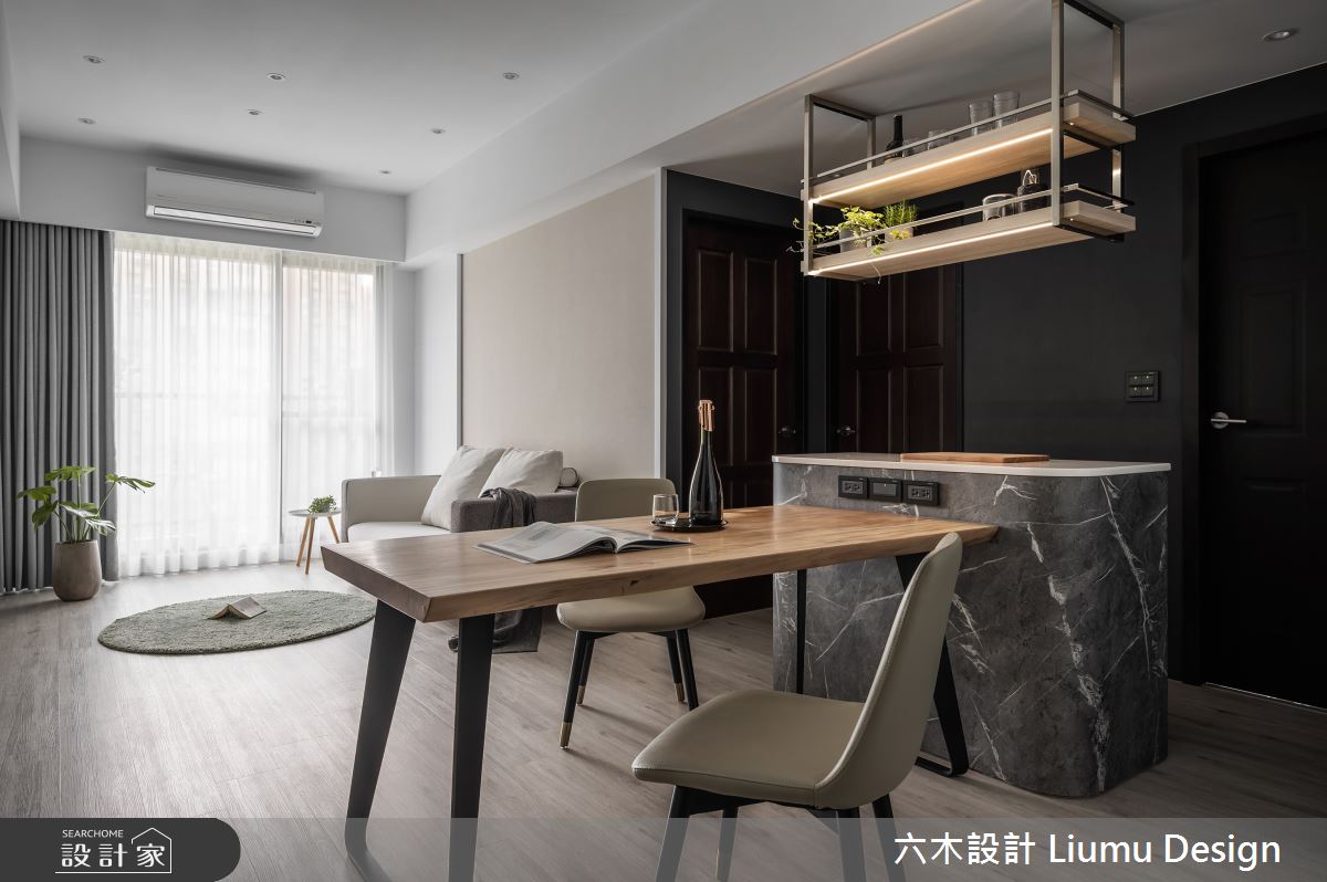 27坪新成屋(5年以下)＿現代風客廳餐廳吧檯案例圖片＿六木設計 Liumu Design＿六木_12之5