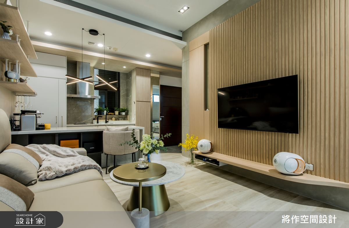 14坪新成屋(5年以下)＿飯店風玄關客廳餐廳廚房中島案例圖片＿將作空間設計工作室＿將作_30之5