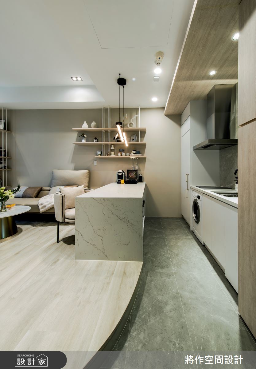 14坪新成屋(5年以下)＿飯店風客廳餐廳廚房中島案例圖片＿將作空間設計工作室＿將作_30之20