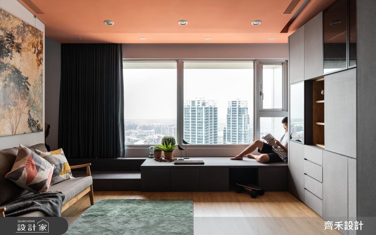 35坪新成屋(5年以下)＿休閒風客廳臥榻案例圖片＿齊禾設計有限公司＿齊禾_20之3573