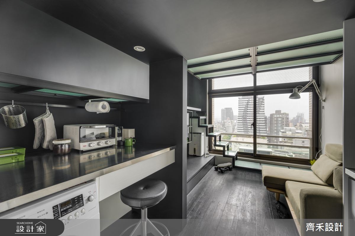 5坪老屋(16~30年)＿工業風客廳廚房案例圖片＿齊禾設計有限公司＿齊禾_27之6