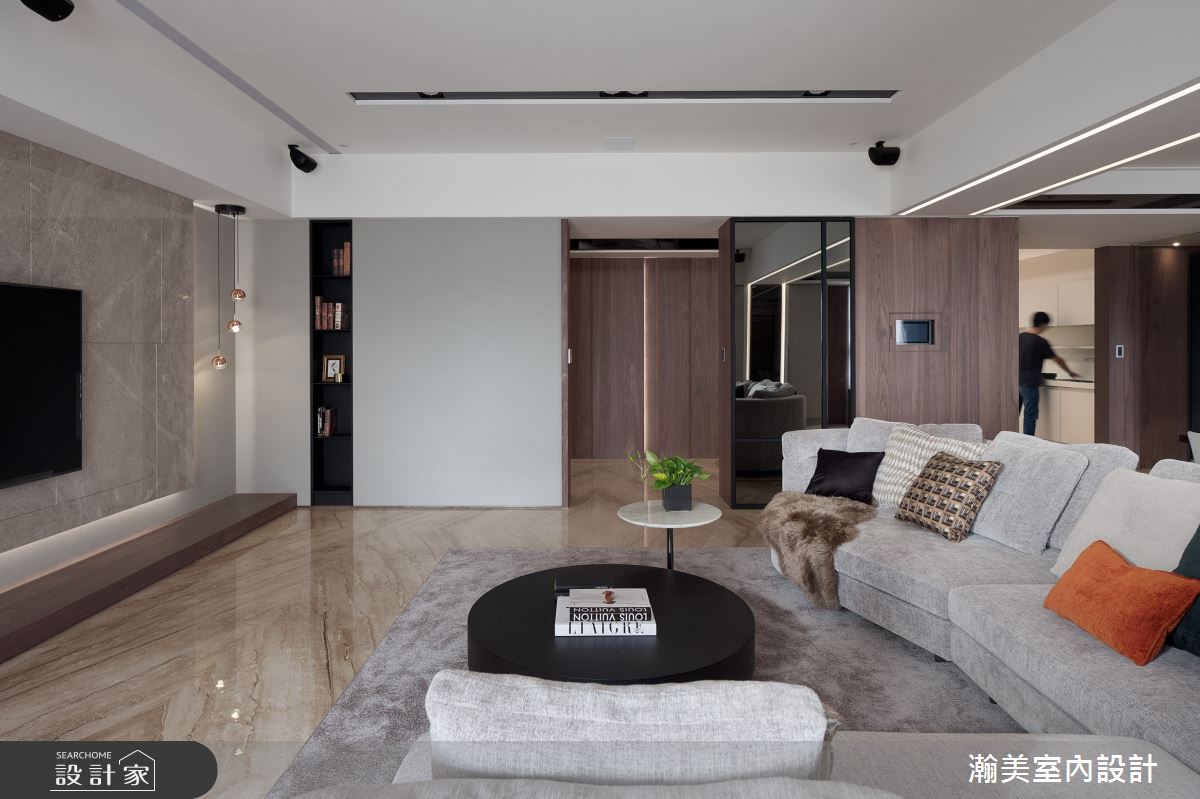 60坪新成屋(5年以下)＿混搭風客廳案例圖片＿瀚美室內設計＿瀚美_現代x美式的理想交織之5