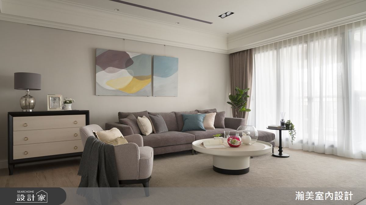 43坪新成屋(5年以下)＿美式風客廳案例圖片＿瀚美室內設計＿瀚美_築一段美好生活之3