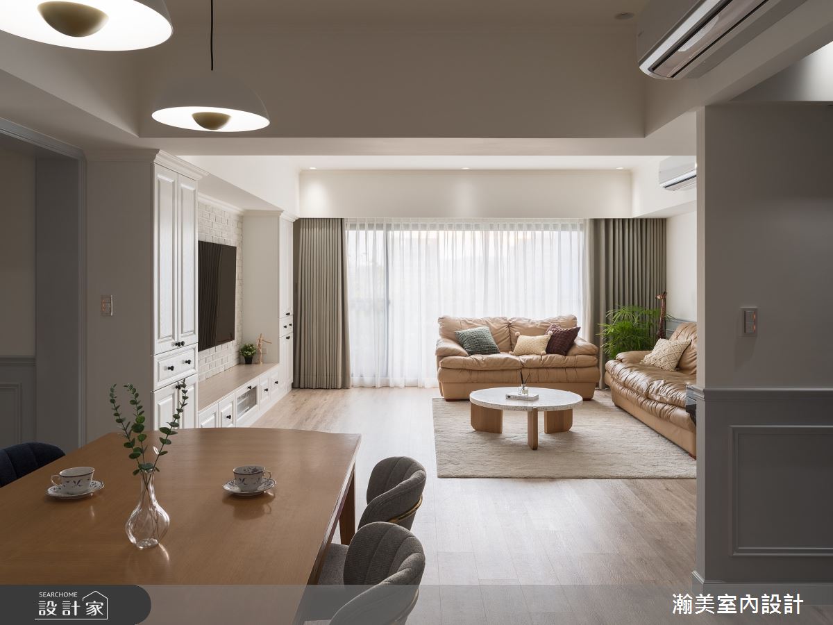 60坪新成屋(5年以下)＿美式風客廳餐廳案例圖片＿瀚美室內設計＿瀚美_裸心納景之4