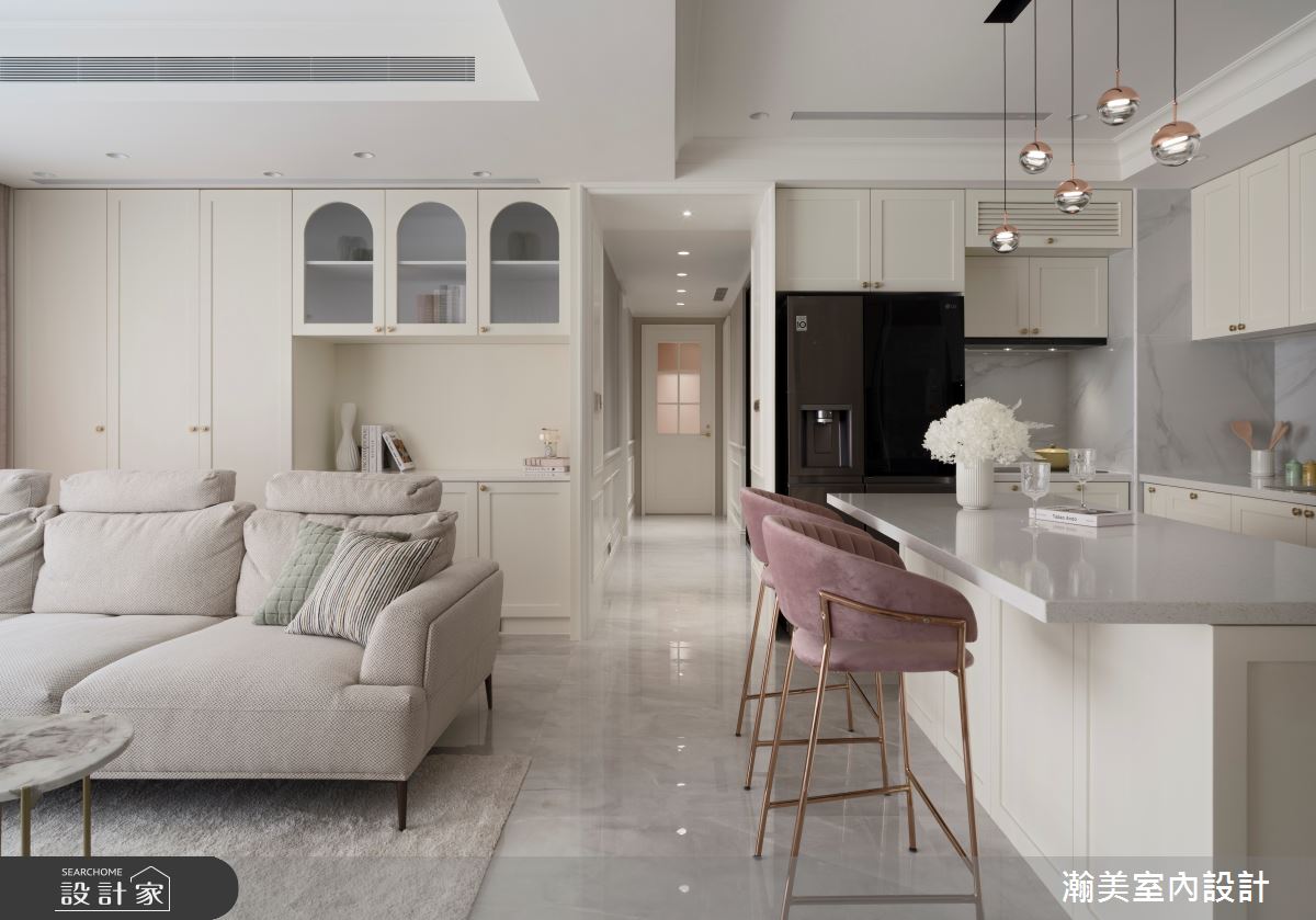 新成屋(5年以下)＿美式風客廳餐廳廚房吧檯案例圖片＿瀚美室內設計＿瀚美_理想中的法式輕奢之3