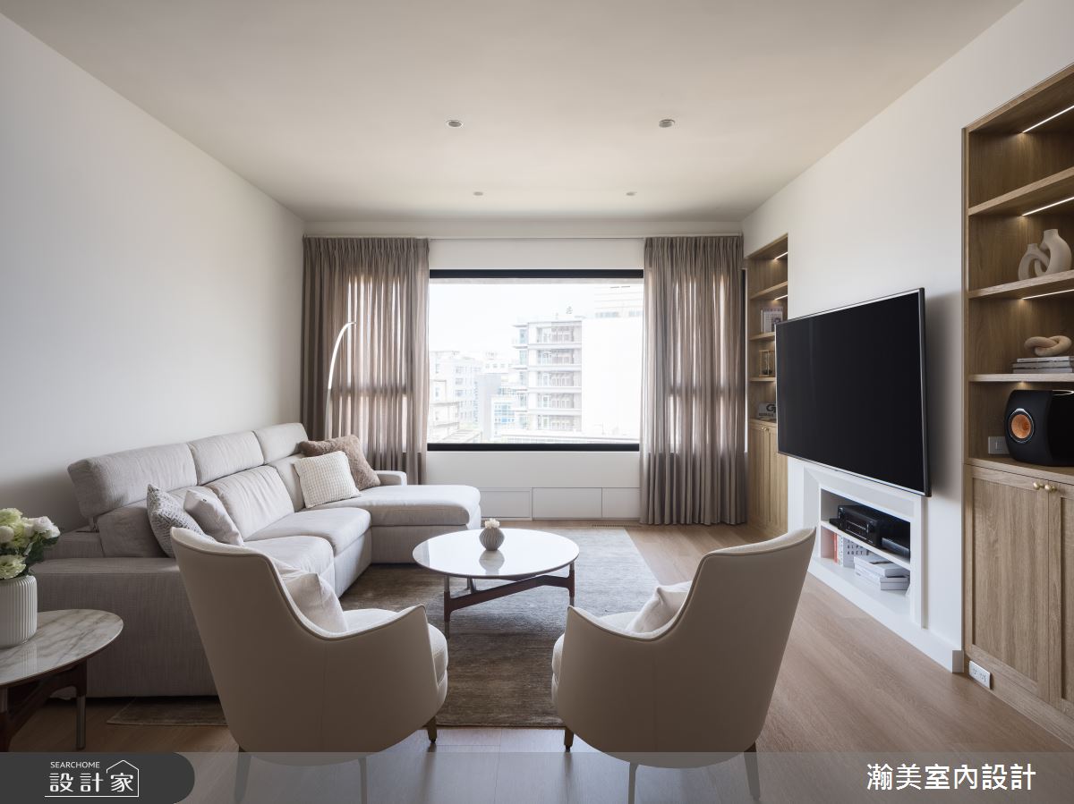 49坪毛胚屋＿休閒美式風客廳案例圖片＿瀚美室內設計＿瀚美_漢普頓風情之1