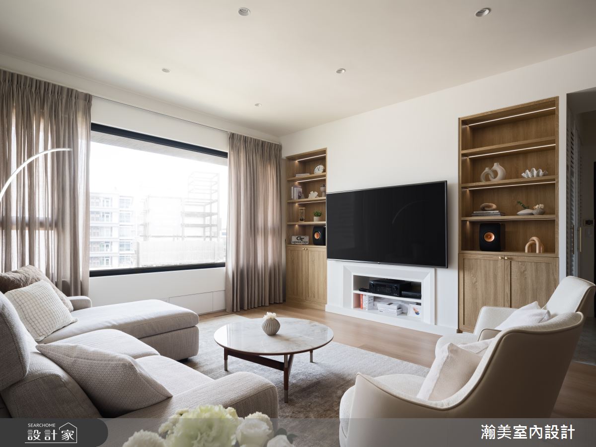 49坪毛胚屋＿休閒美式風客廳案例圖片＿瀚美室內設計＿瀚美_漢普頓風情之2