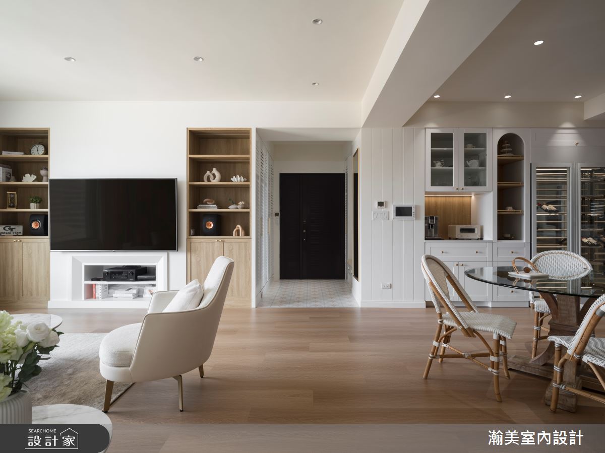 49坪毛胚屋＿休閒美式風玄關客廳餐廳案例圖片＿瀚美室內設計＿瀚美_漢普頓風情之3