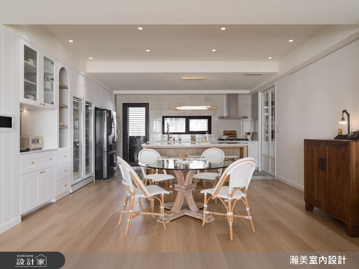 49坪毛胚屋＿休閒美式風餐廳廚房中島案例圖片＿瀚美室內設計＿瀚美_漢普頓風情之8