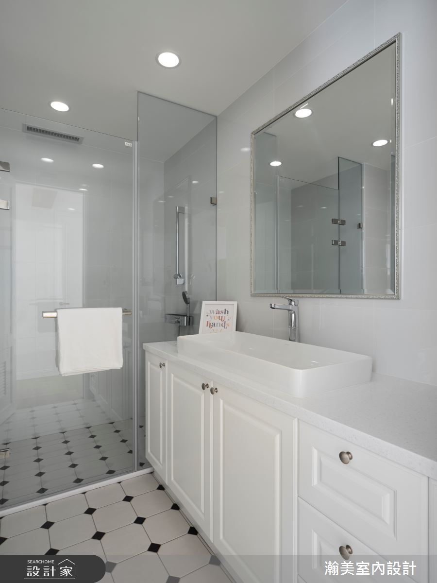 49坪毛胚屋＿休閒美式風浴室案例圖片＿瀚美室內設計＿瀚美_漢普頓風情之13