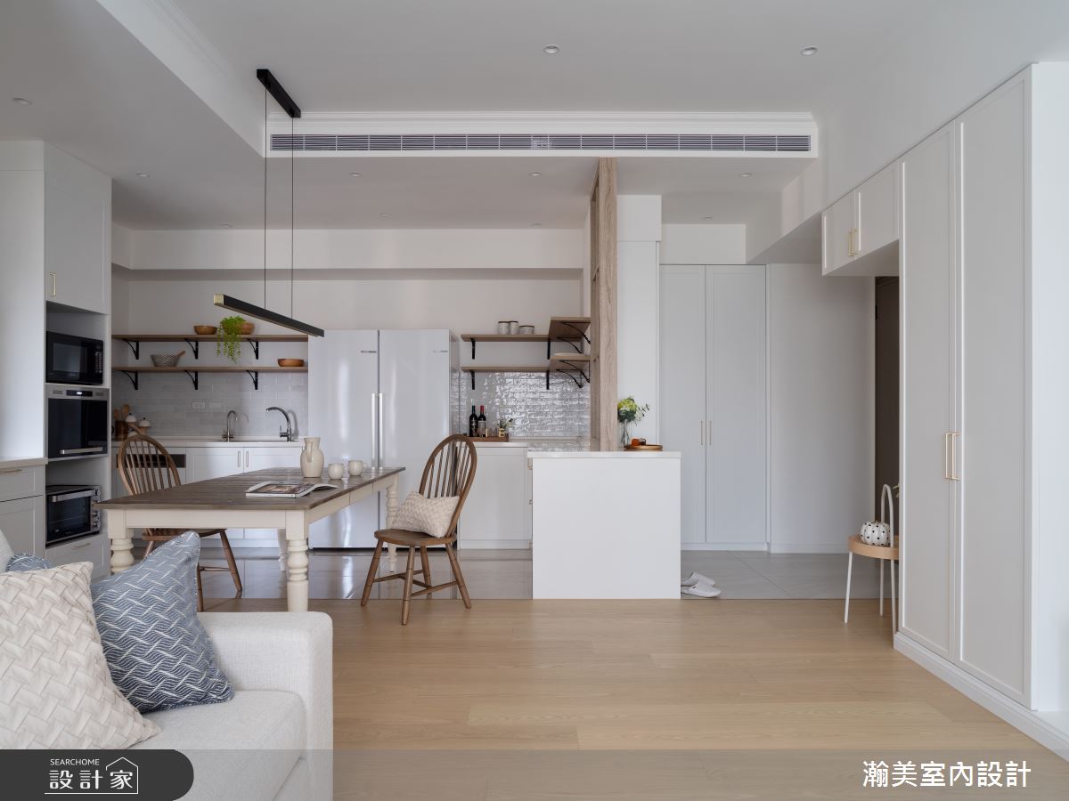 28坪毛胚屋＿美式風玄關客廳餐廳廚房案例圖片＿瀚美室內設計＿瀚美_美式無印ｘ家生活之7