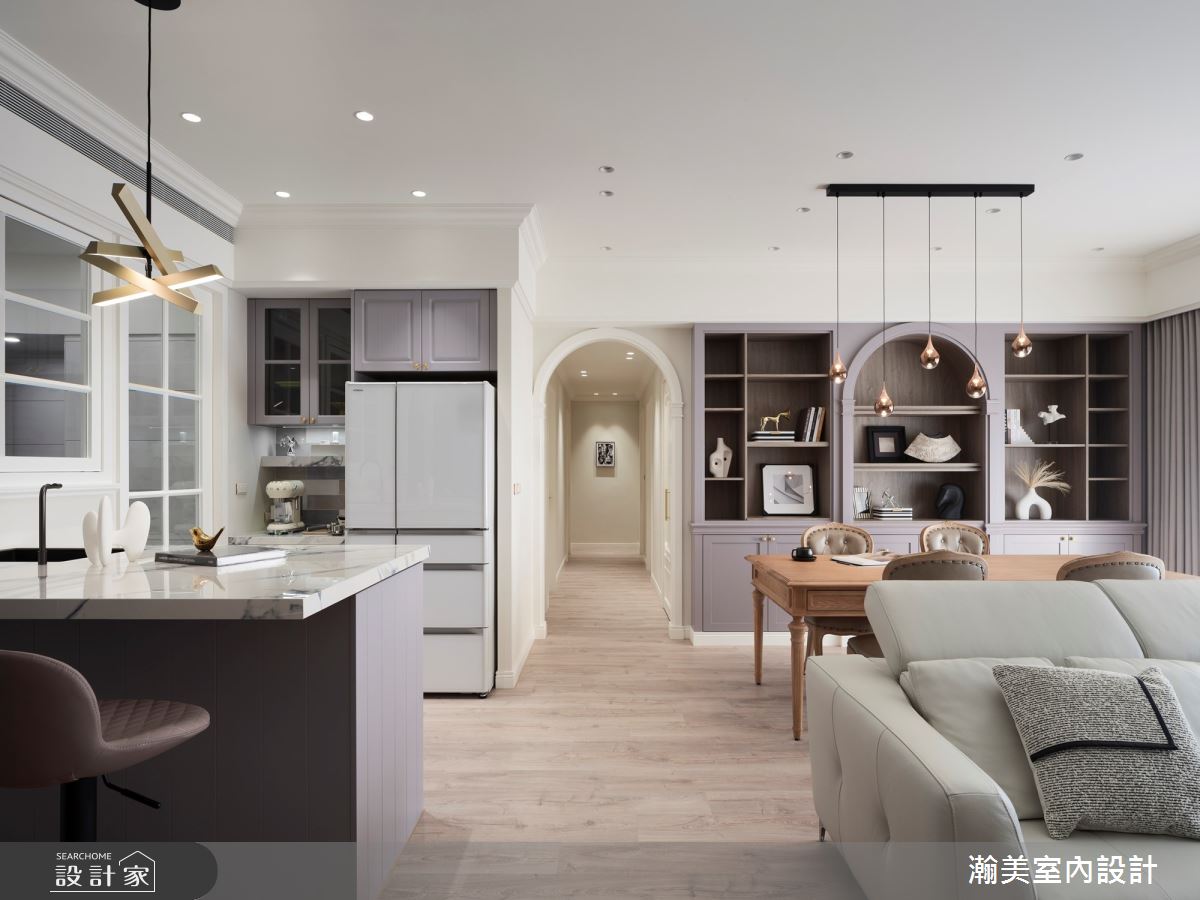 40坪中古屋(5~15年)＿美式風客廳餐廳中島案例圖片＿瀚美室內設計＿瀚美_繽紛糖果罐之3