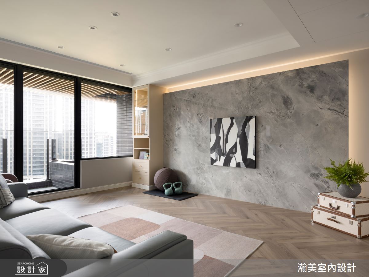 45坪新成屋(5年以下)＿美式風客廳案例圖片＿瀚美室內設計＿瀚美_親愛的家之2
