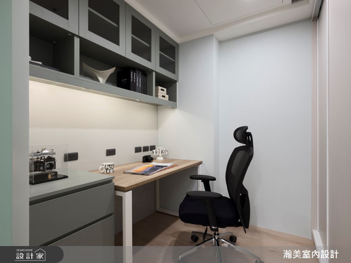 45坪新成屋(5年以下)＿美式風書房工作區案例圖片＿瀚美室內設計＿瀚美_親愛的家之15