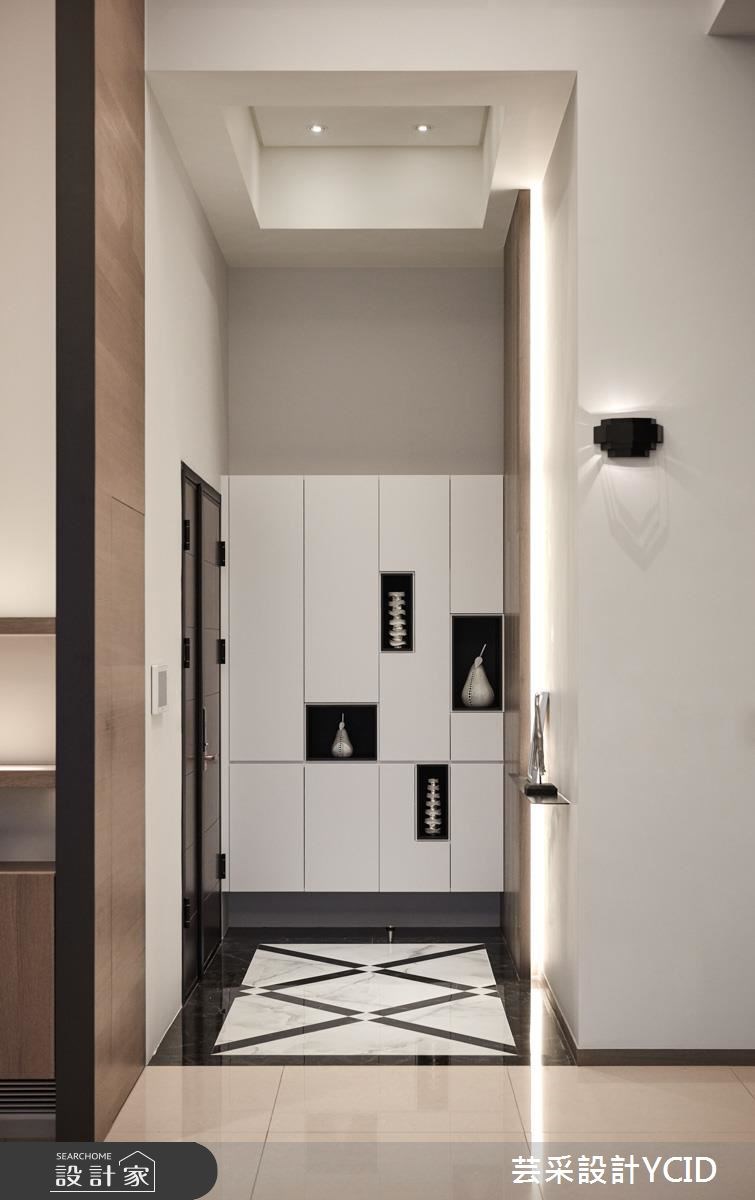 48坪新成屋(5年以下)＿現代風玄關案例圖片＿芸采設計＿芸采_01 微距光跡之1