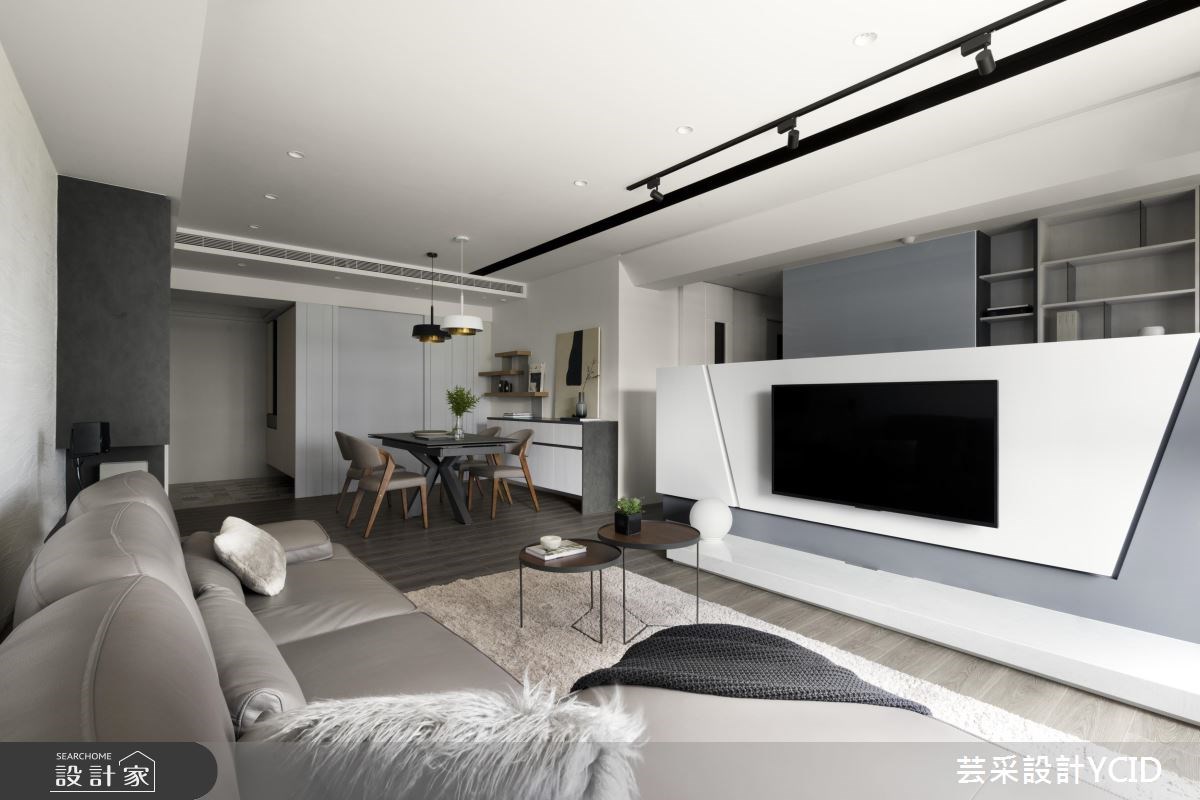 31坪新成屋(5年以下)＿現代風客廳案例圖片＿芸采設計＿芸采_02 靜謐之4