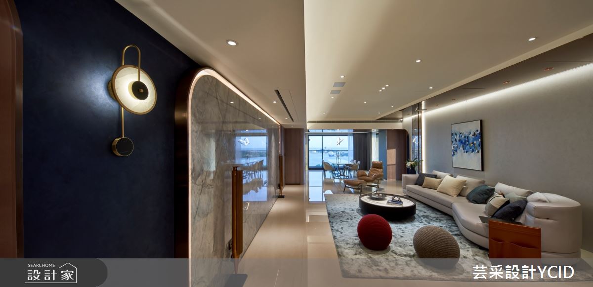 100坪新成屋(5年以下)＿混搭風客廳案例圖片＿芸采設計＿芸采_15 湛藍光景 Le grand bleu之3