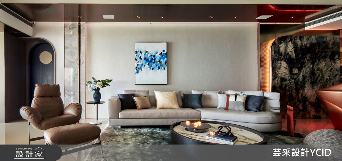 100坪新成屋(5年以下)＿混搭風客廳案例圖片＿芸采設計＿芸采_15 湛藍光景 Le grand bleu之7