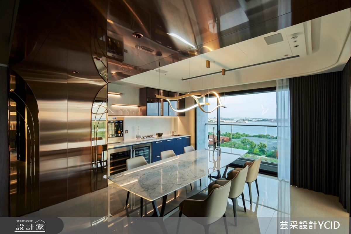100坪新成屋(5年以下)＿混搭風餐廳案例圖片＿芸采設計＿芸采_15 湛藍光景 Le grand bleu之11