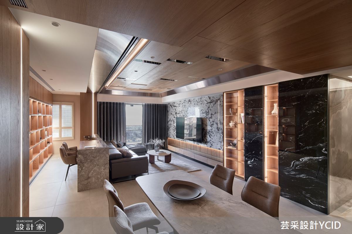 50坪新成屋(5年以下)＿混搭風客廳餐廳書房工作區案例圖片＿芸采設計＿芸采_19 樸韻 Unadorned Space之4