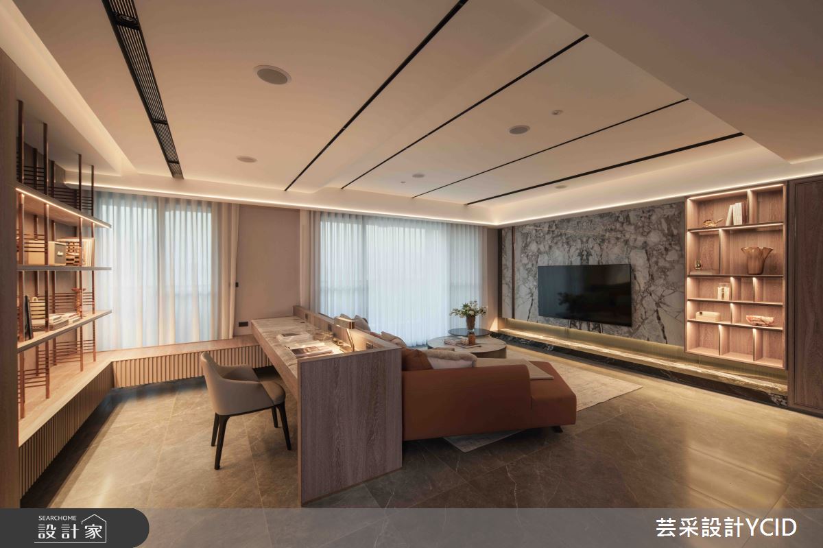 78坪新成屋(5年以下)＿現代風客廳書房工作區案例圖片＿芸采設計＿芸采_23 雋 Éternel之11