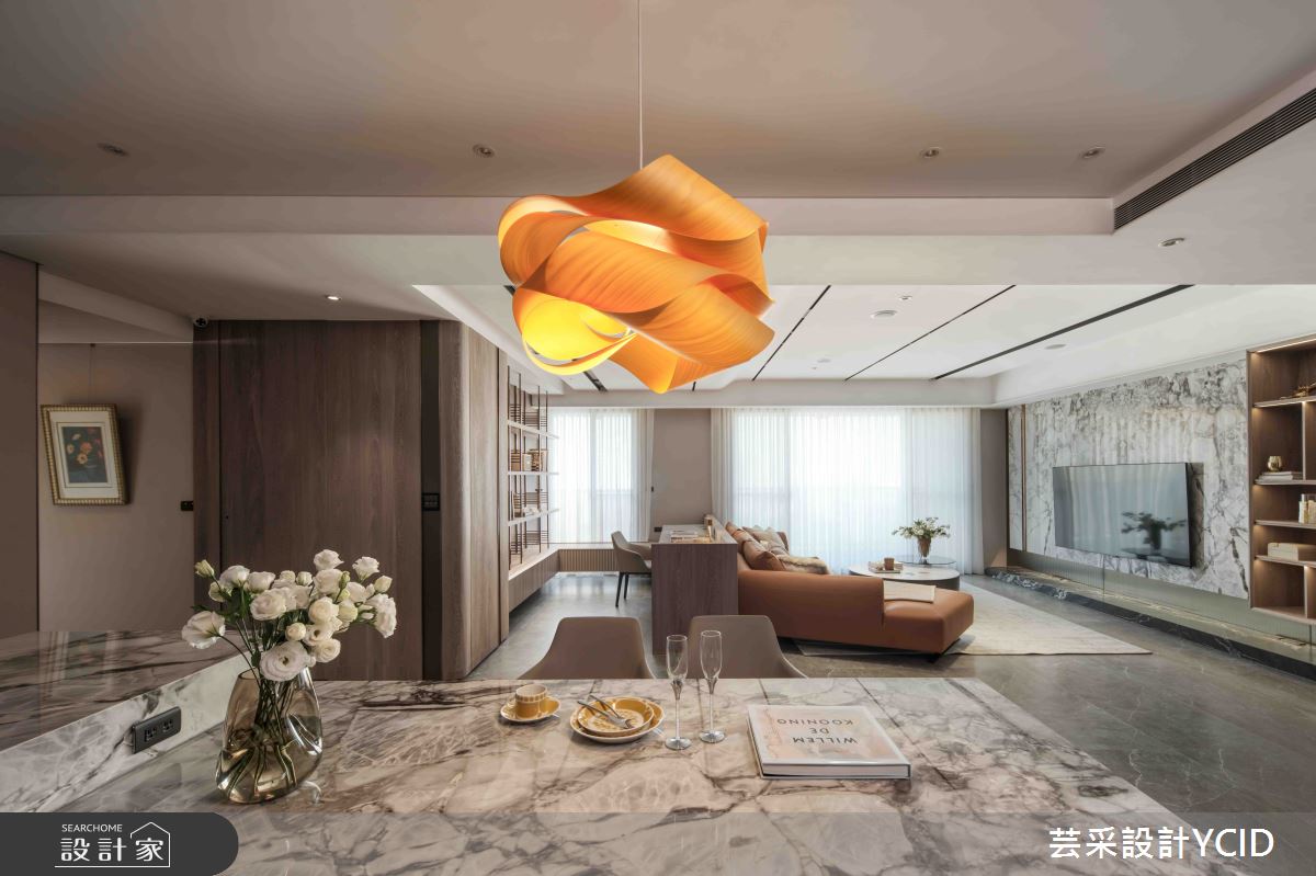 78坪新成屋(5年以下)＿現代風客廳餐廳書房工作區案例圖片＿芸采設計＿芸采_23 雋 Éternel之7