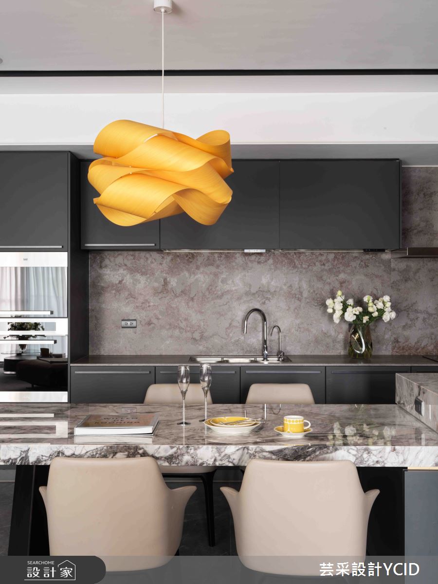 78坪新成屋(5年以下)＿現代風餐廳廚房中島案例圖片＿芸采設計＿芸采_23 雋 Éternel之20