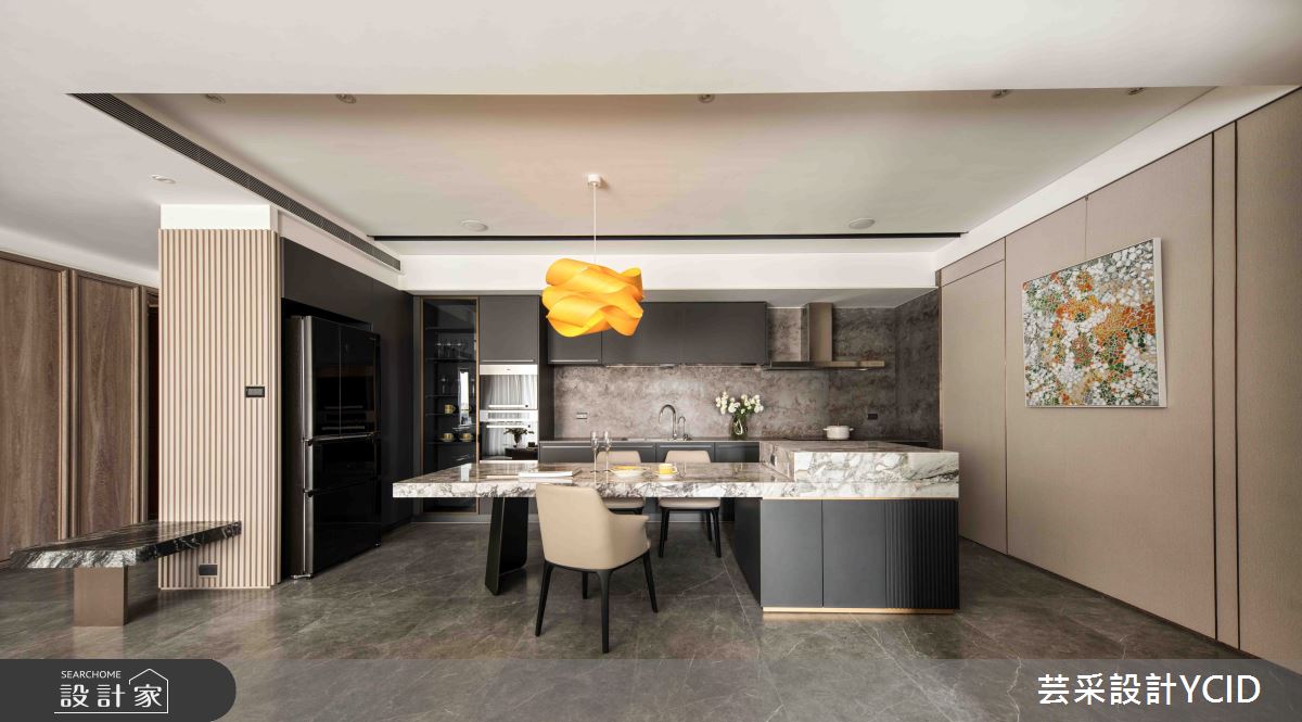78坪新成屋(5年以下)＿現代風餐廳廚房中島案例圖片＿芸采設計＿芸采_23 雋 Éternel之23