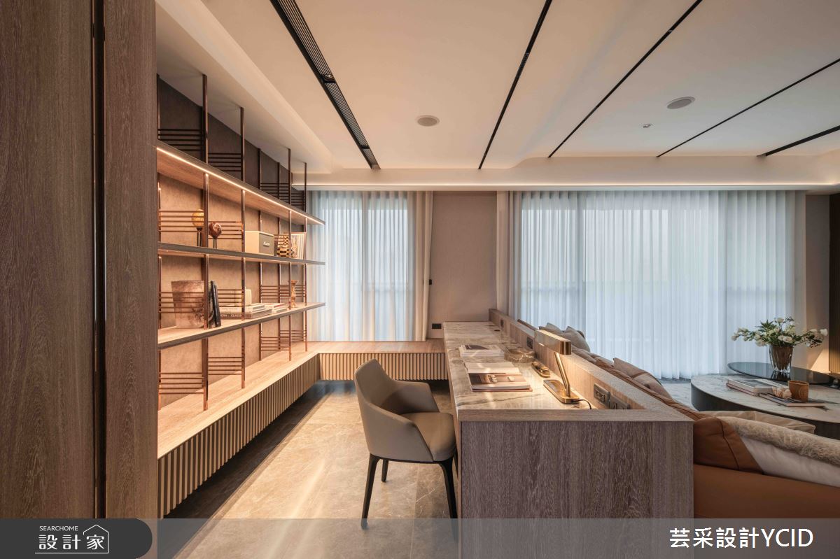78坪新成屋(5年以下)＿現代風客廳書房工作區案例圖片＿芸采設計＿芸采_23 雋 Éternel之27